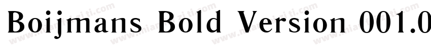 Boijmans Bold Version 001.001字体转换